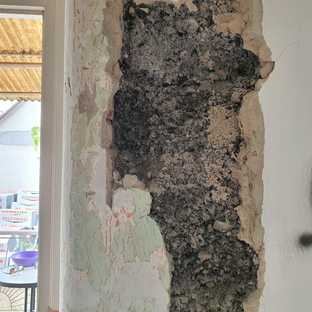 radioaktív öntött salak fal csalási házakban vert salak fal